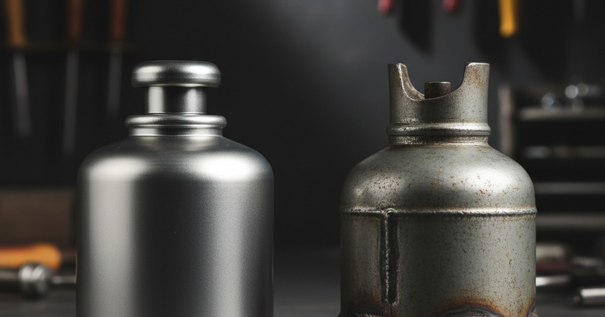 Phân biệt vỏ bình gas mini chính hãng và hàng giả