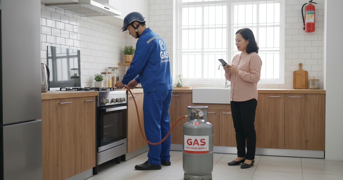 Quy trình đổi gas quận 4 an toàn tại nhà