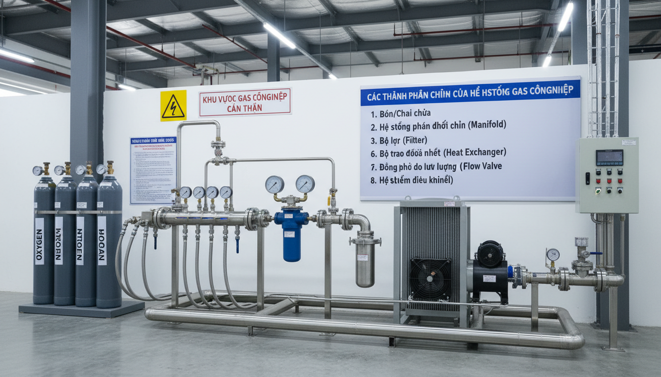 Các thành phần chính của hệ thống gas công nghiệp
