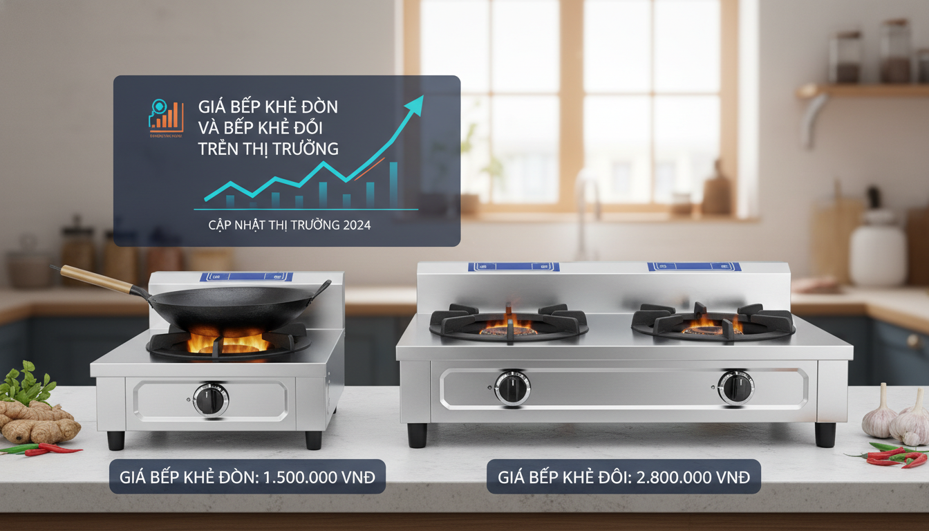 Giá Bếp Khè Đơn Và Bếp Khè Đôi Trên Thị Trường