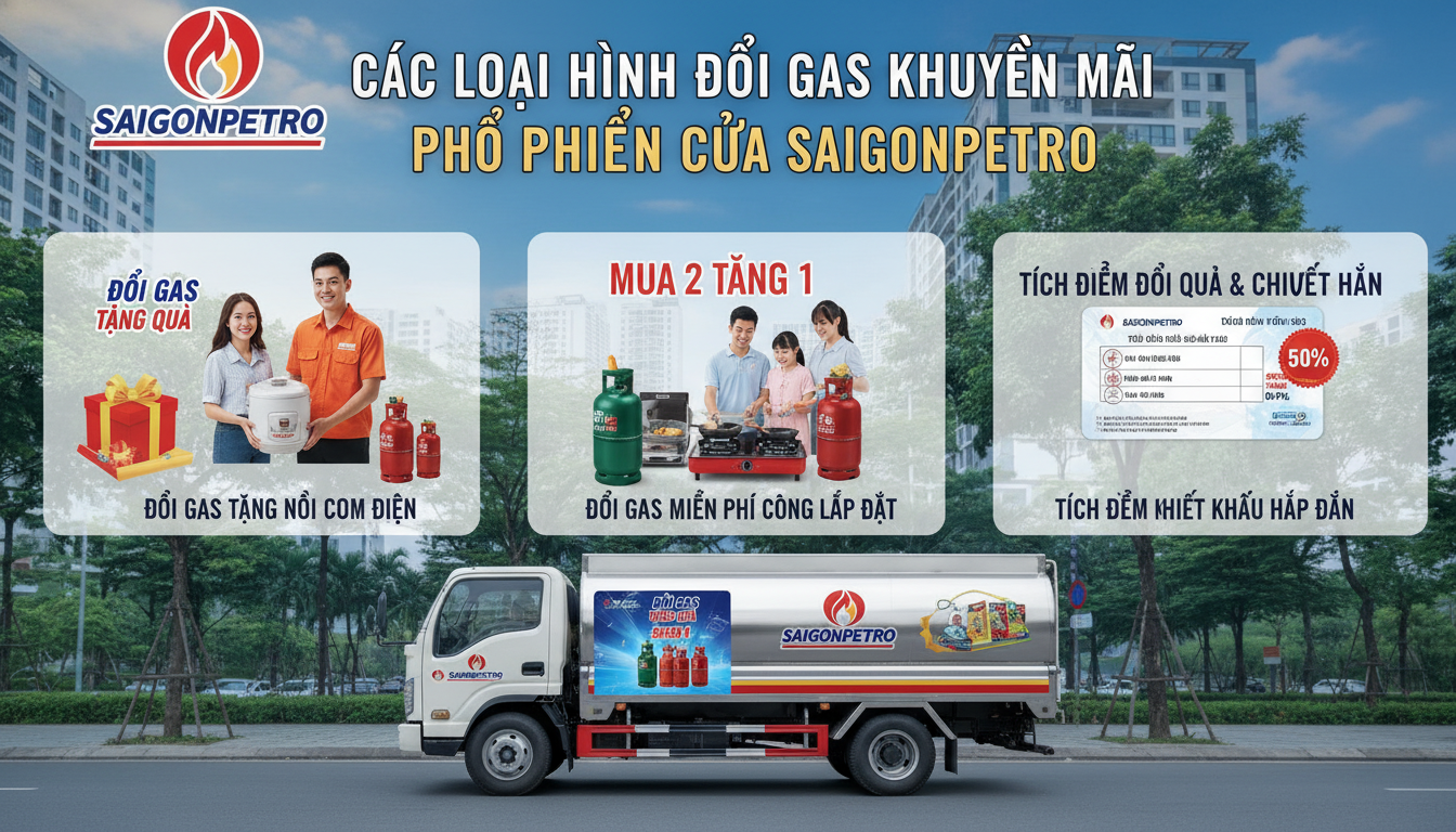 Các Loại Hình Đổi Gas Khuyến Mãi Phổ Biến Của SaigonPetro