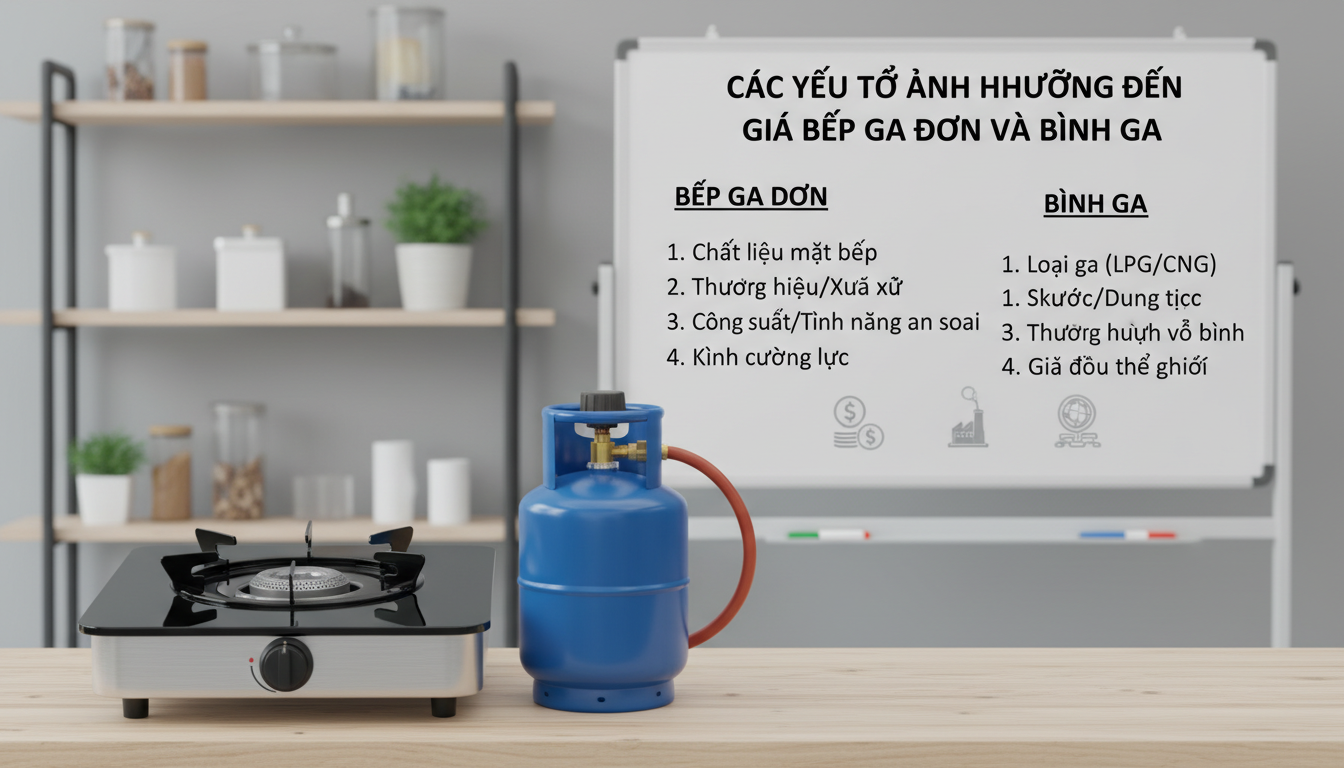 Các Yếu Tố Ảnh Hưởng Đến Giá Bếp Ga Đơn Và Bình Ga