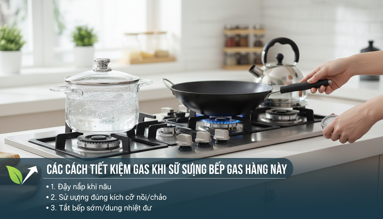 Các cách tiết kiệm gas khi sử dụng bếp gas hàng ngày