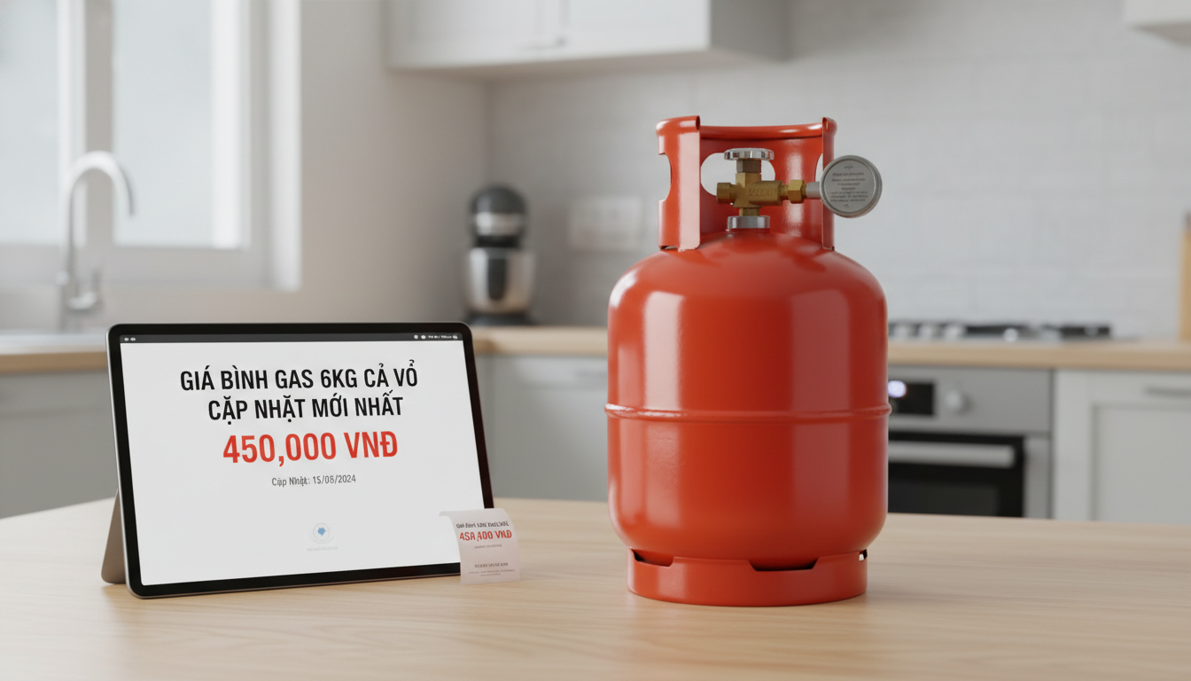 Giá Bình Gas 6kg Cả Vỏ Cập Nhật Mới Nhất