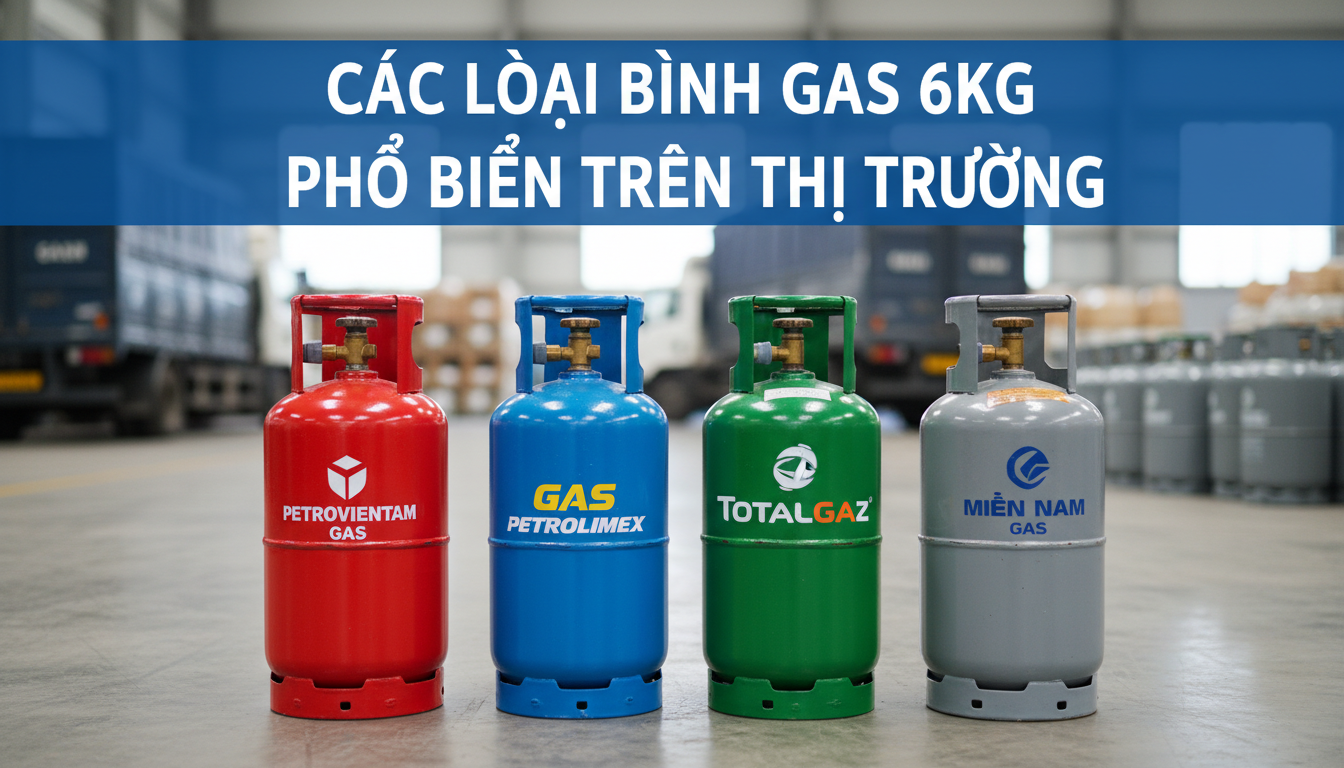 Các Loại Bình Gas 6kg Phổ Biến Trên Thị Trường
