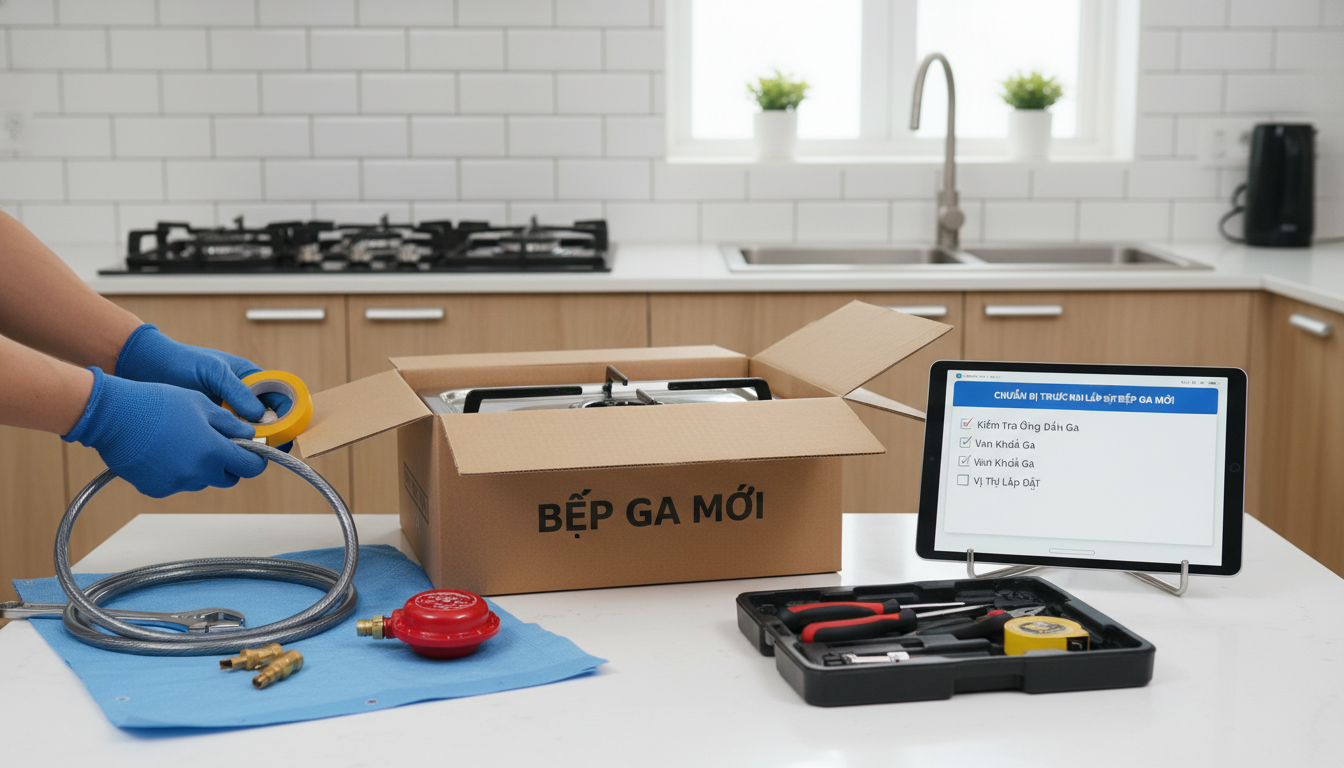 1. Chuẩn Bị Trước Khi Lắp Đặt Bếp Ga Mới