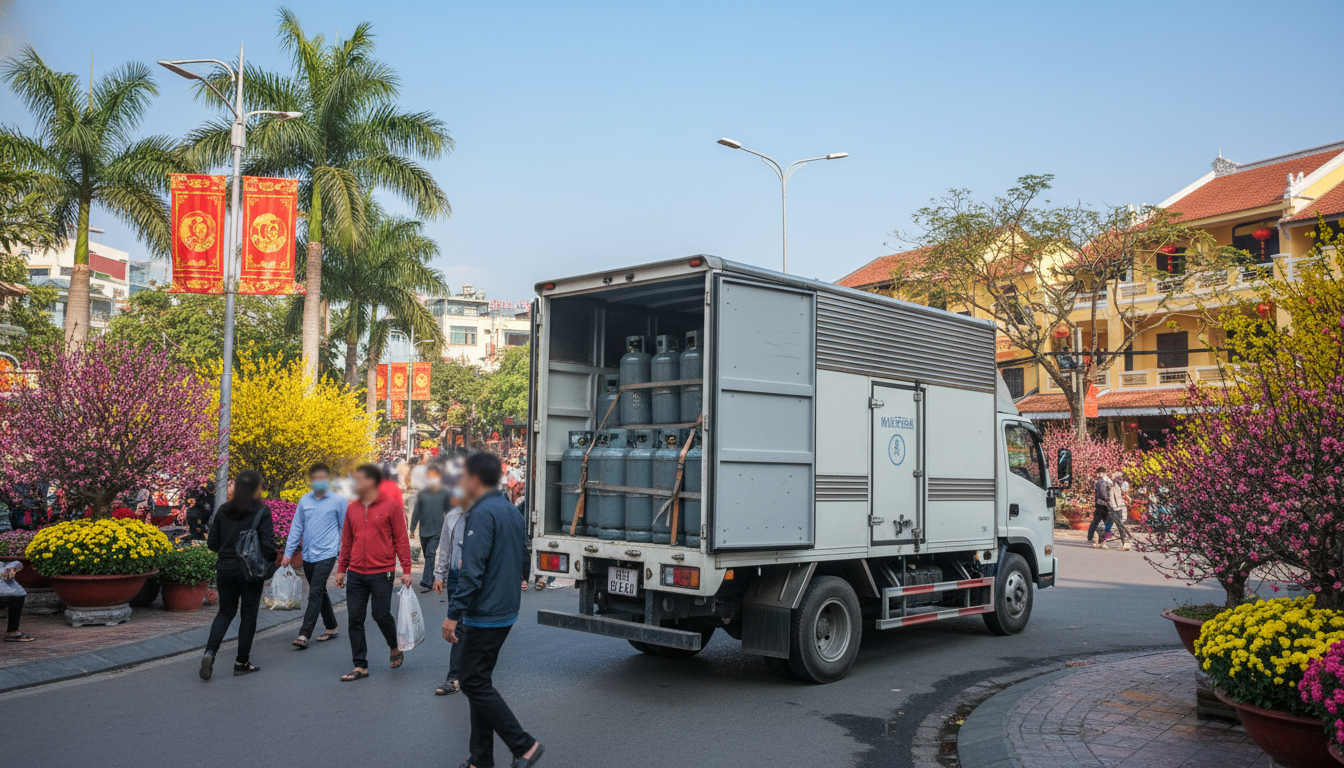 Dịch vụ giao gas suốt Tết của SaigonPetro