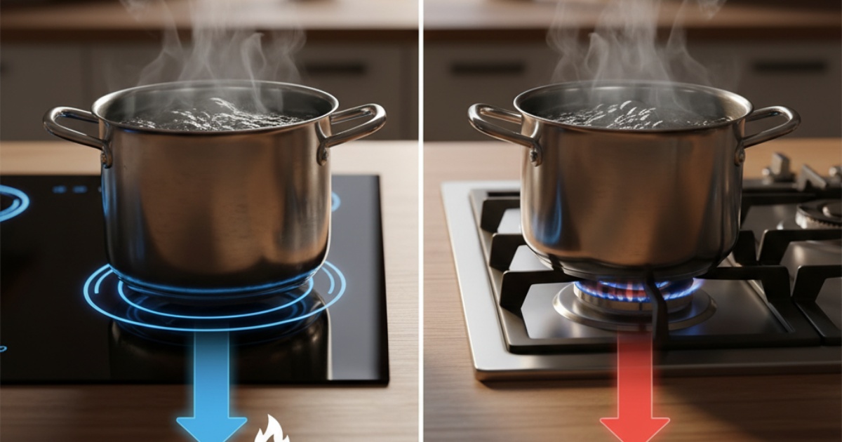 So sánh mức tiêu thụ điện bếp từ và bếp gas