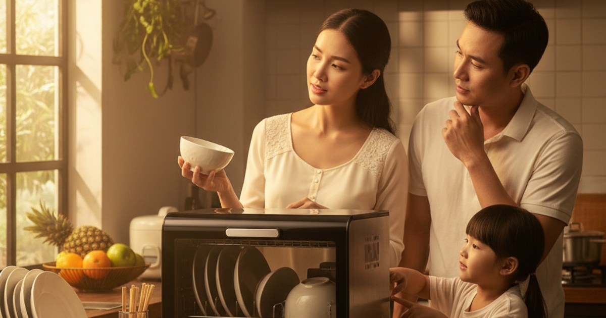 Phân tích thực tế: Có nên mua máy sấy chén không cho gia đình Việt?