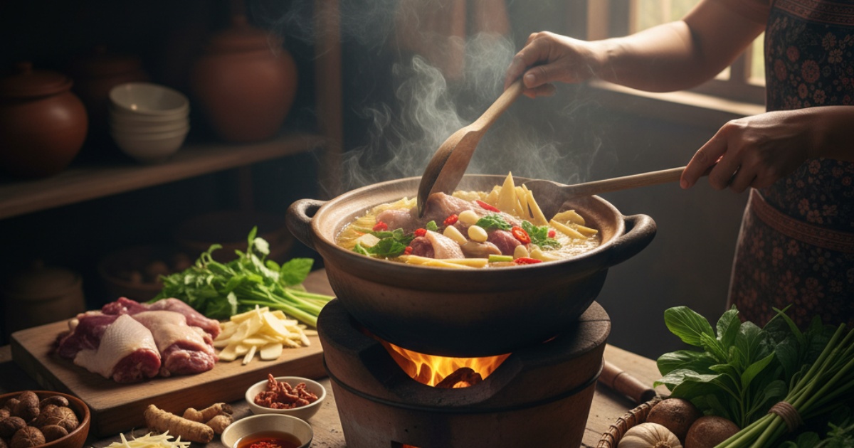 Quy trình thực hiện cách nấu canh vịt nấu măng chi tiết
