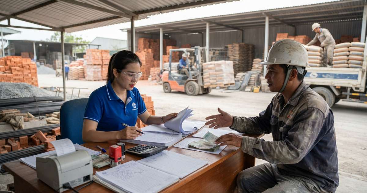 mua vật liệu xây dựng hạch toán